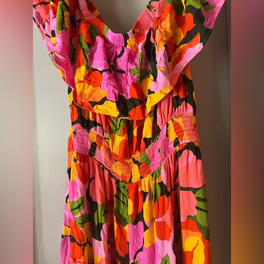 Terra & Sky Pink and Yellow Floral Dress - Picture 3 of 5